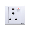 CLICK-TULIP-3 PIN ROUND SOCKET WITH SWITCH,15A	