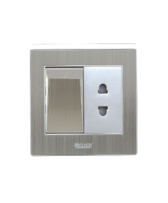 CLICK-ART-2 PIN SOCKET WITH SWITCH,10A