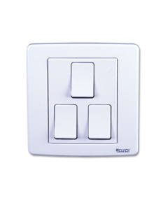 CLICK-PRIME-3 GANG 1 WAY SWITCH	