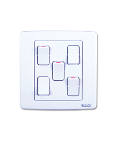 CLICK-PRIME-5 GANG 1 WAY SWITCH	