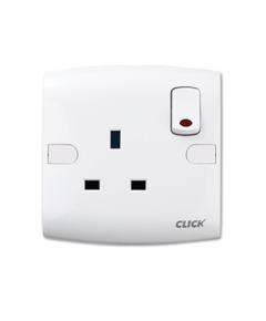 CLICK-TOUCH-3 PIN FLAT SOCKET WITH SWITCH,13A	