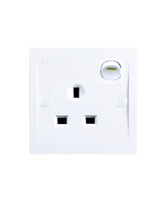 CLICK-PREMIUM-3 PIN FLAT SOCKET WITH SWITCH,13A	