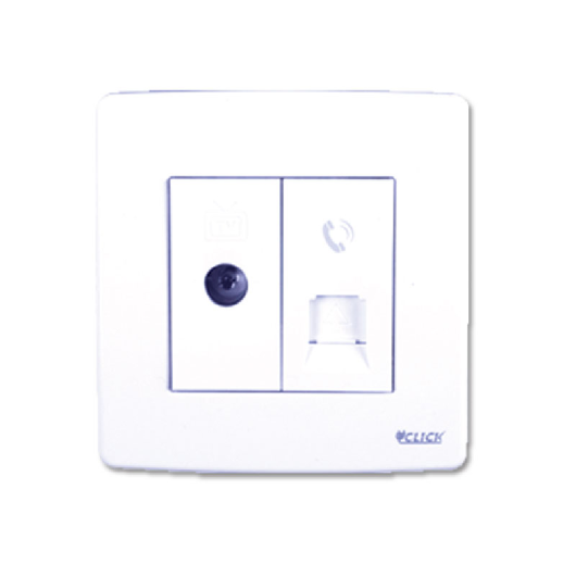 CLICK-PRIME-TV AND TELEPHONE SOCKET	